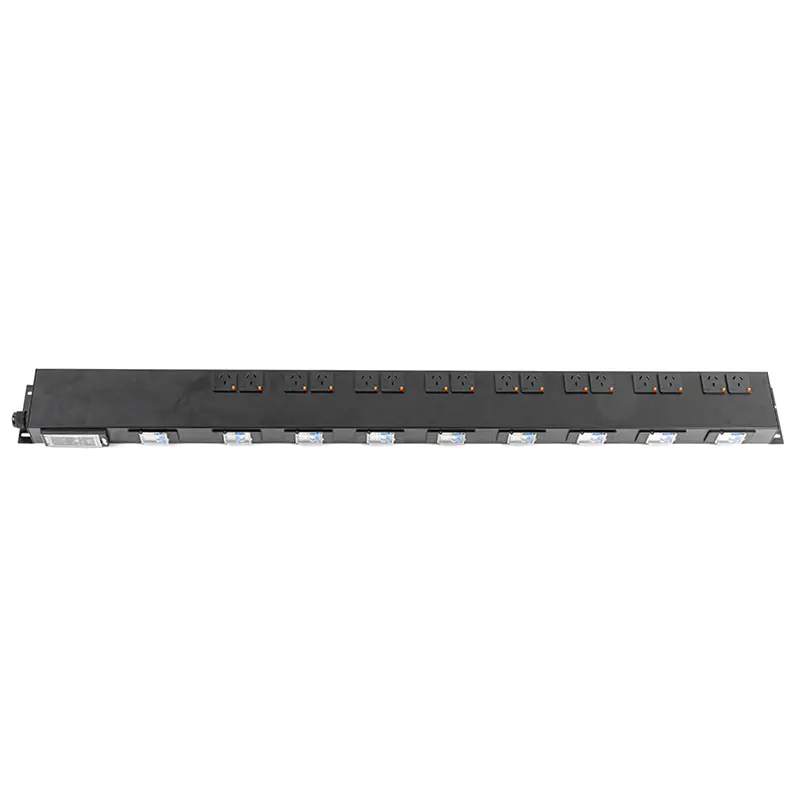 PDU gắn tủ rack dạng đứng có công tắc và bộ ngắt mạch, 16 ổ cắm