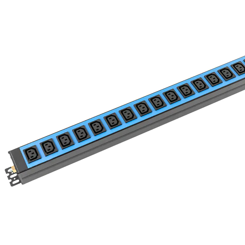 PDU gắn tủ rack dạng đứng có công tắc, SPD và bộ ngắt mạch, 28 ổ cắm C13 C19